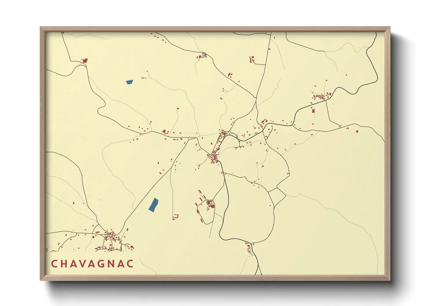 Une affiche de carte sur Chavagnac