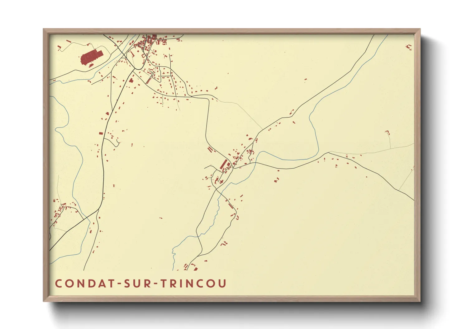Une affiche de carte sur Condat-sur-Trincou