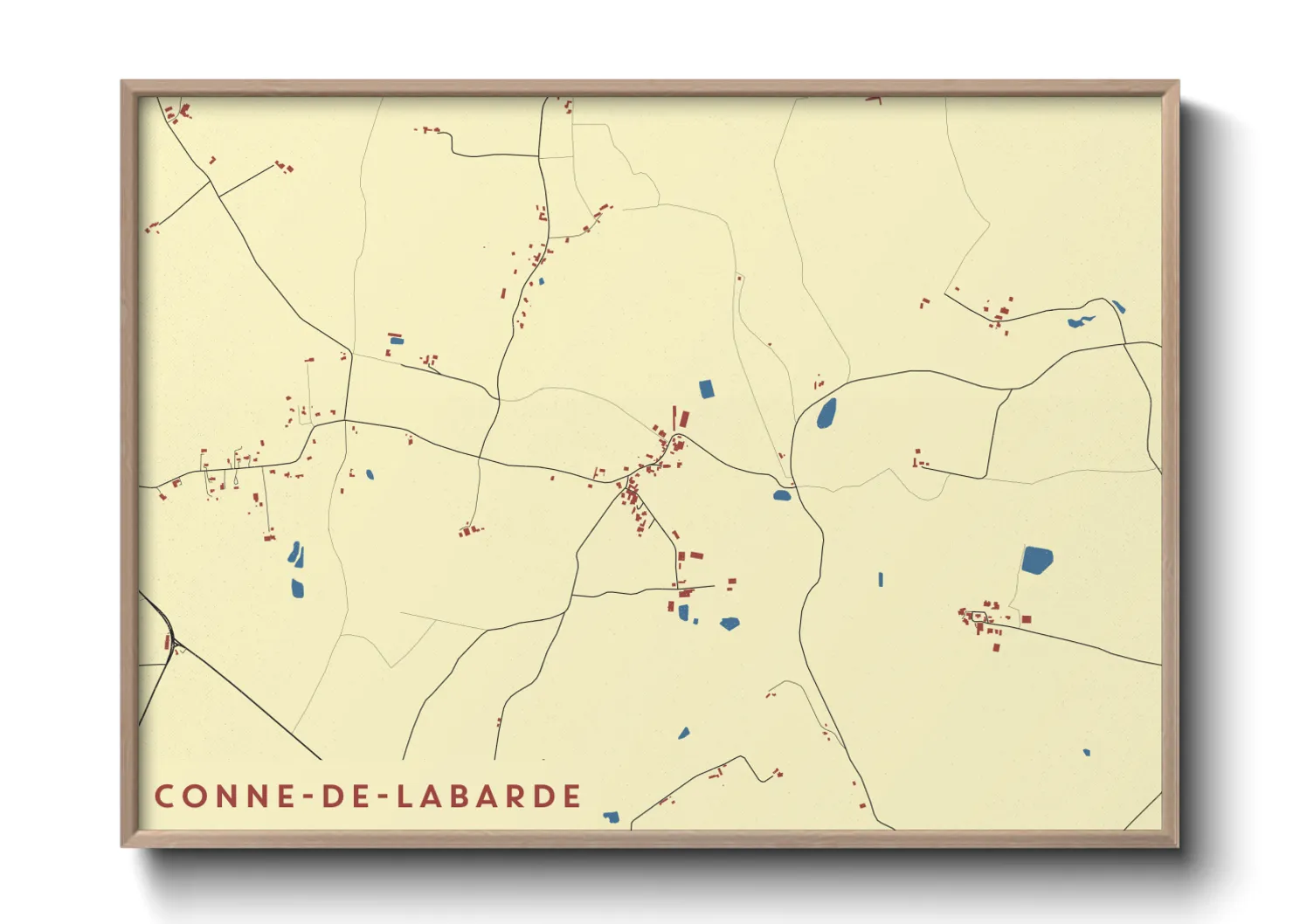 Une affiche de carte sur Conne-de-Labarde