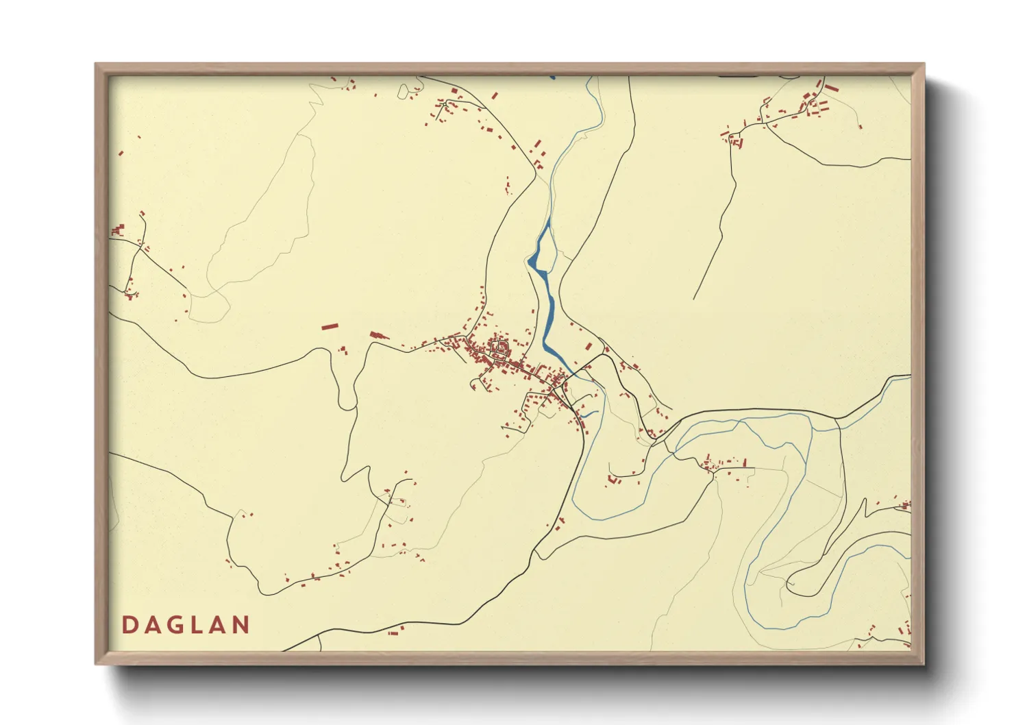 Une affiche de carte sur Daglan