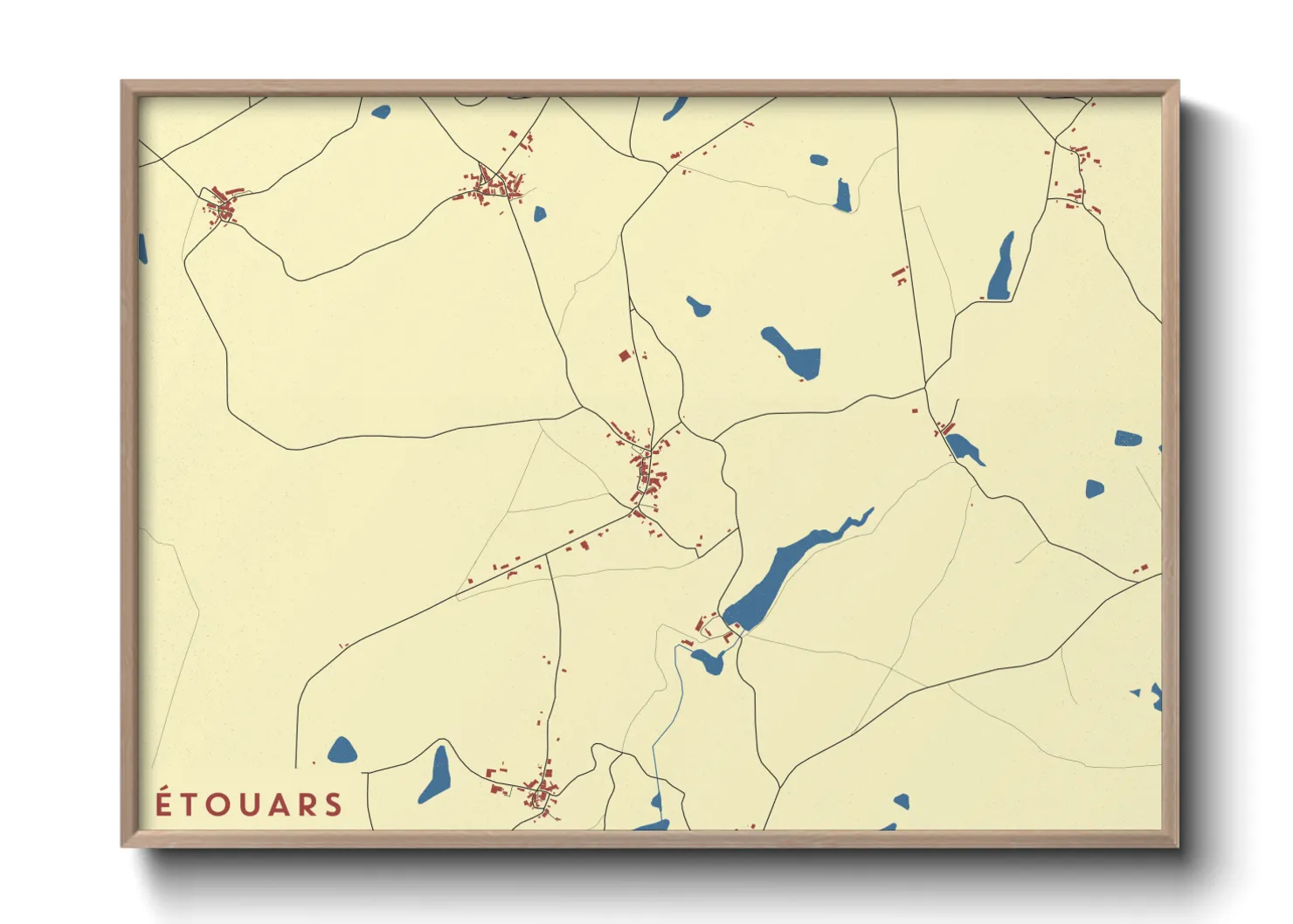Une affiche de carte sur Étouars