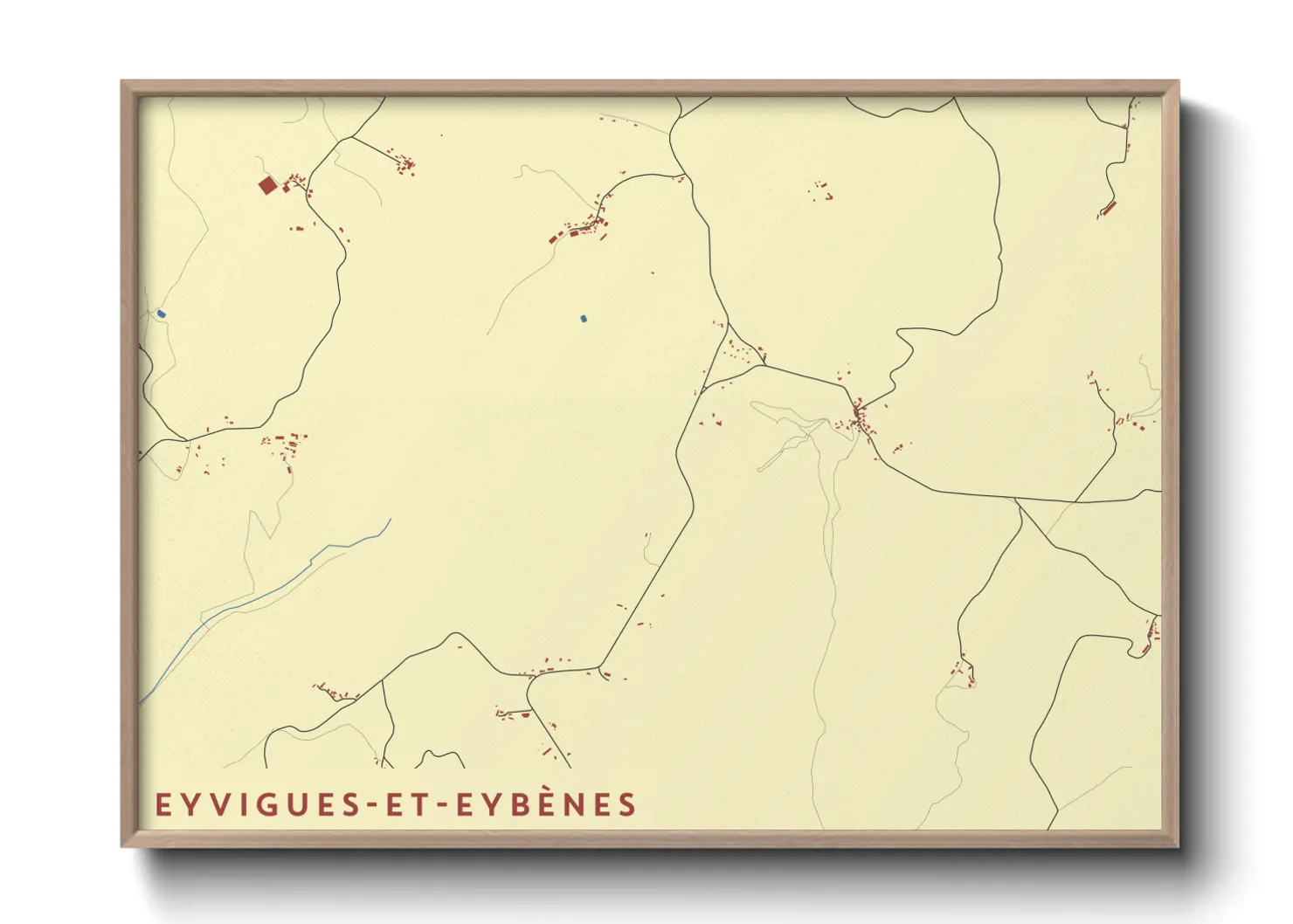 Une affiche de carte sur Eyvigues-et-Eybènes