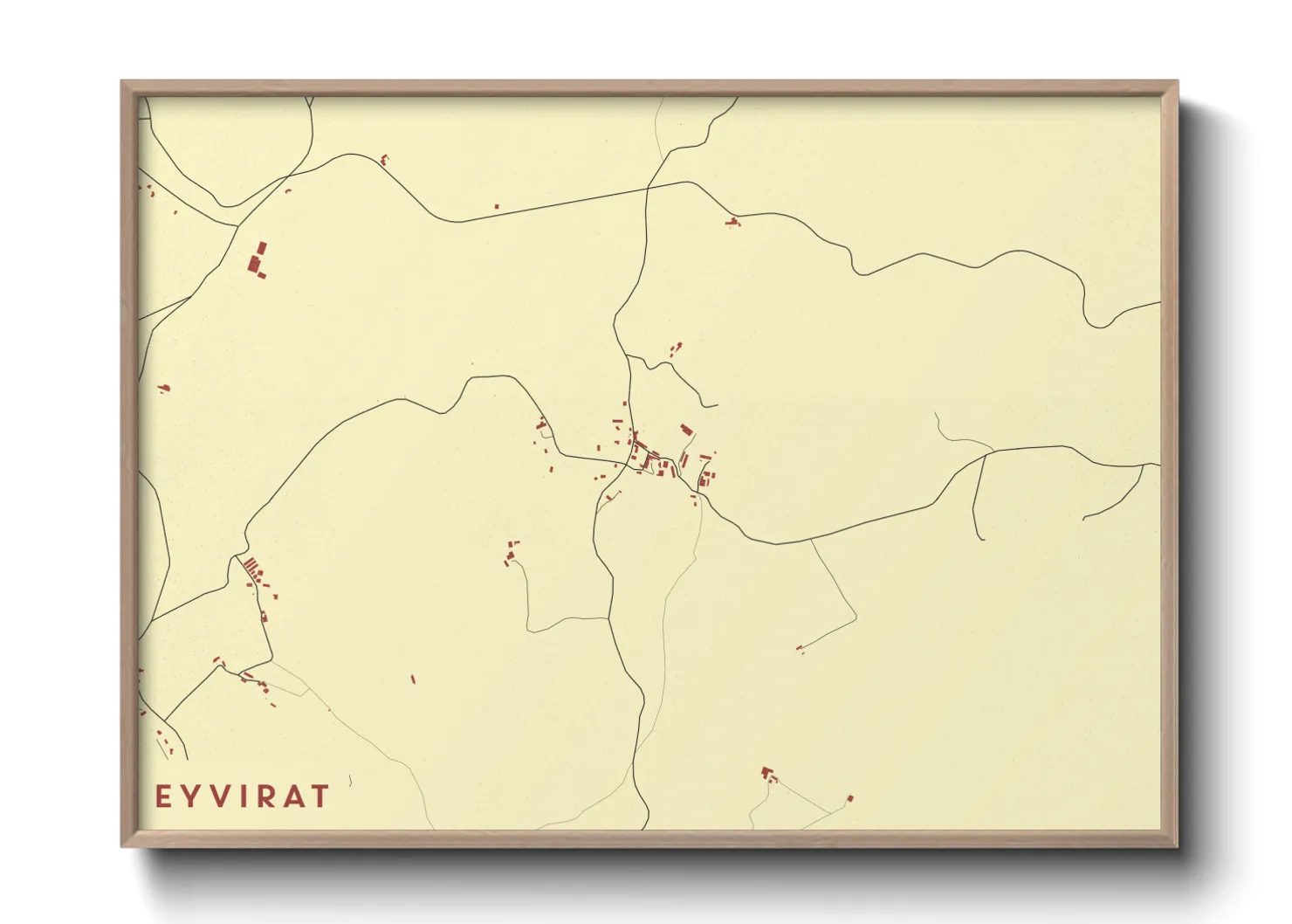 Une affiche de carte sur Eyvirat