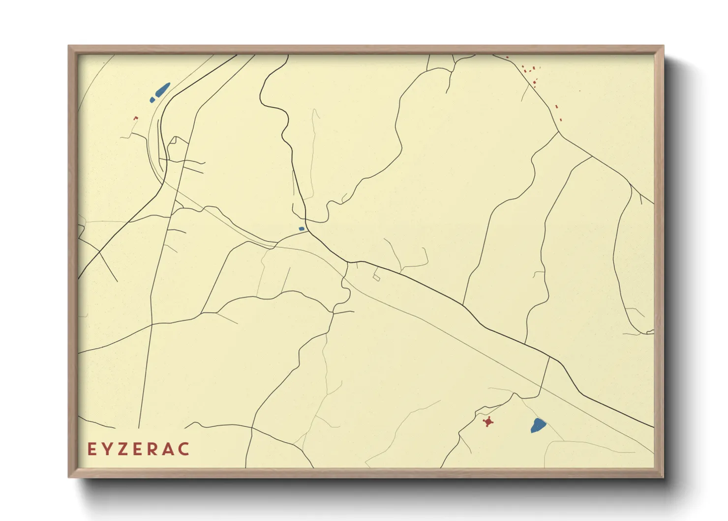 Une affiche de carte sur Eyzerac