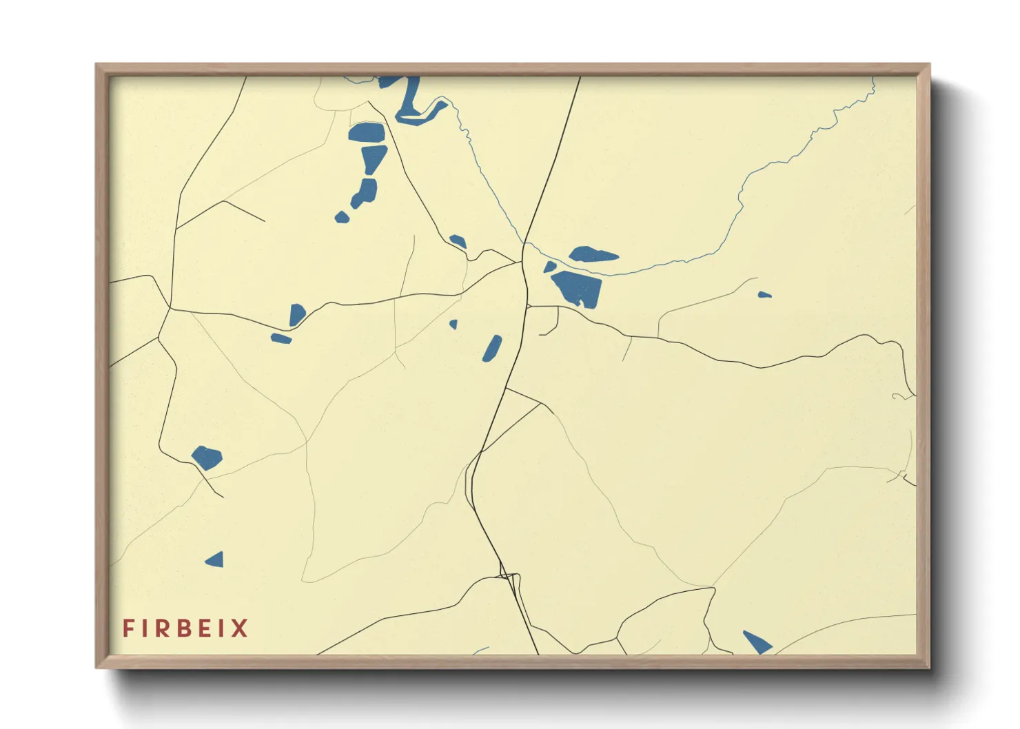 Une affiche de carte sur Firbeix