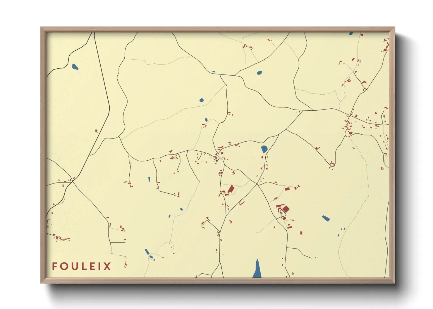 Une affiche de carte sur Fouleix