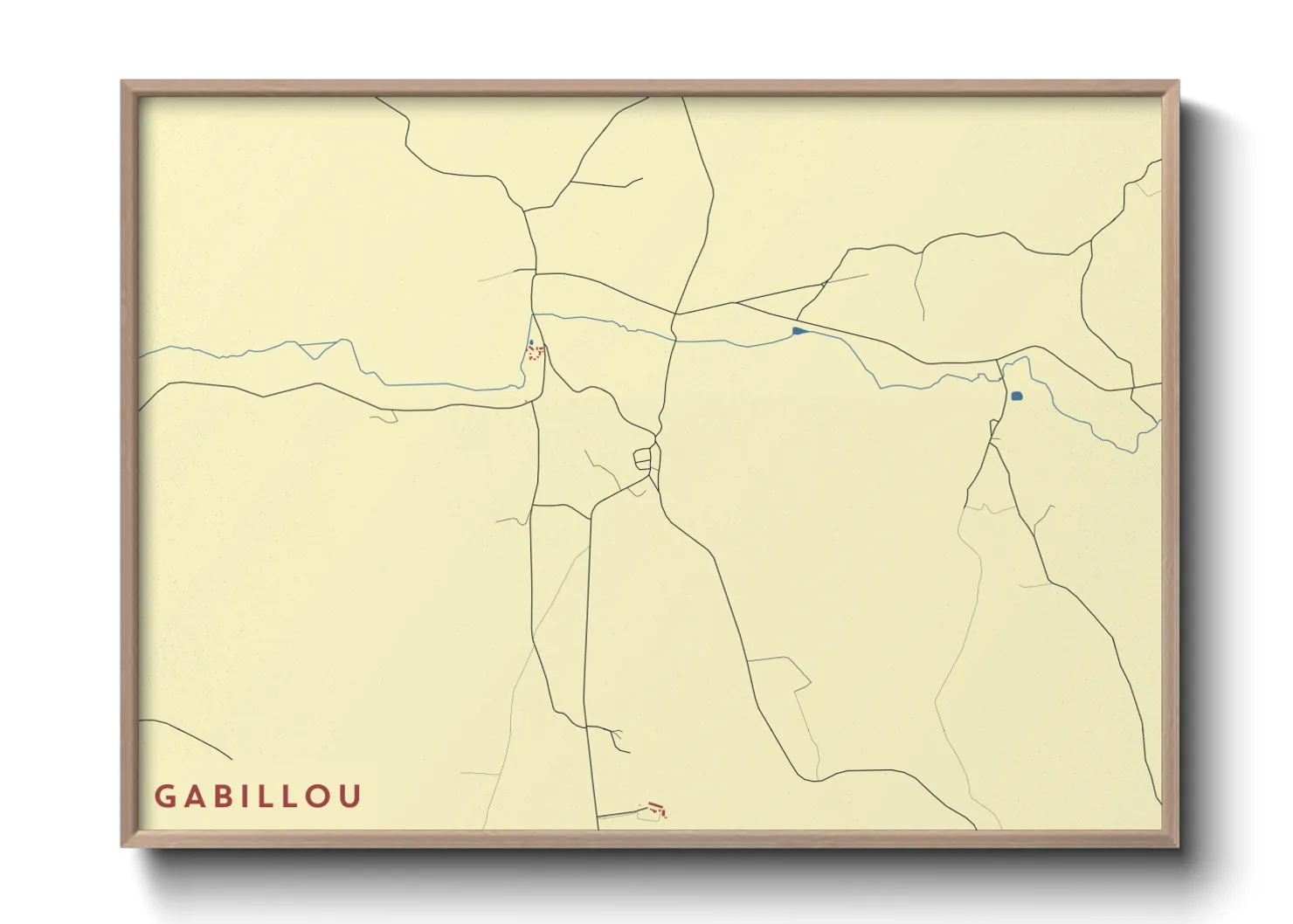 Une affiche de carte sur Gabillou