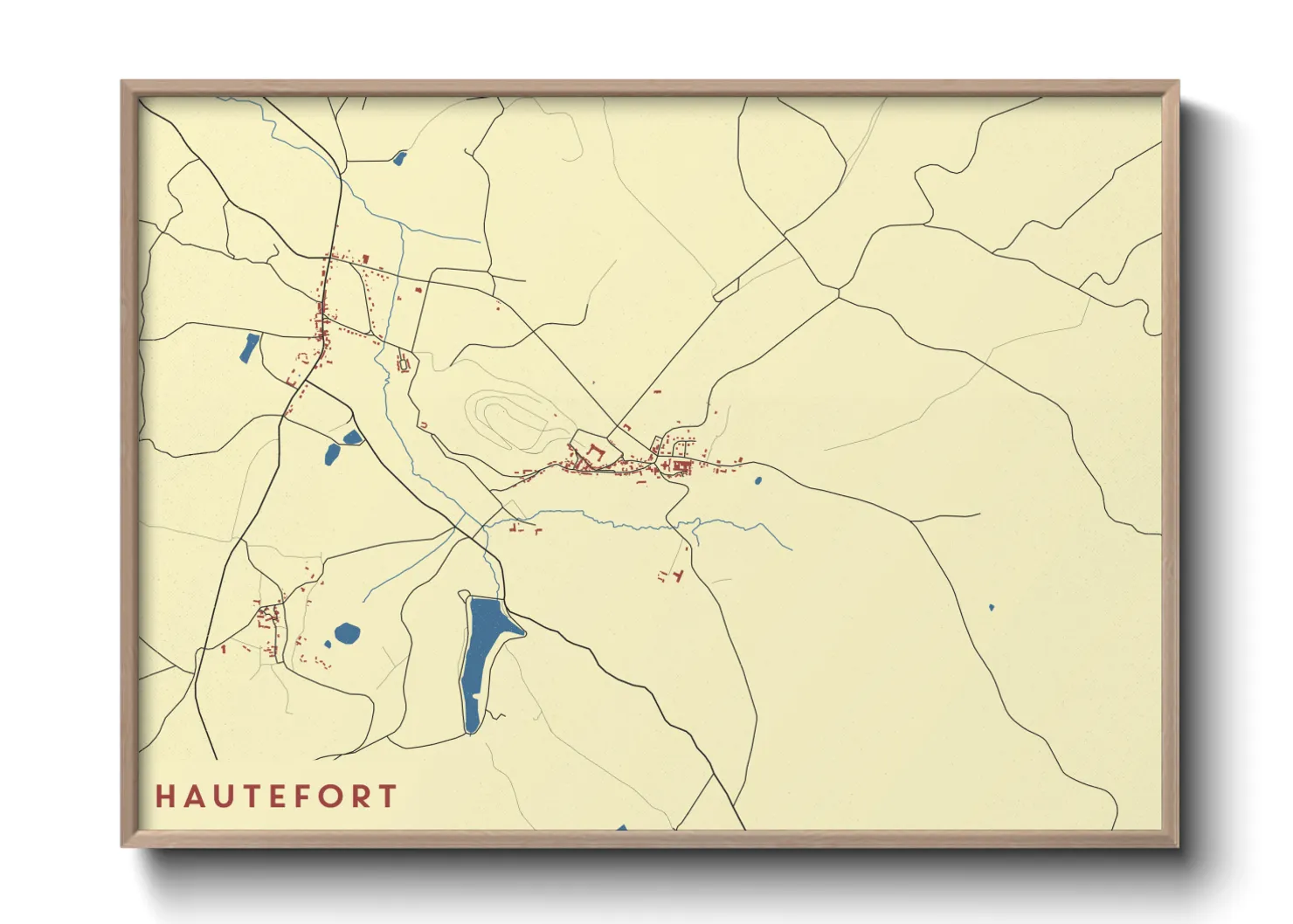 Une affiche de carte sur Hautefort