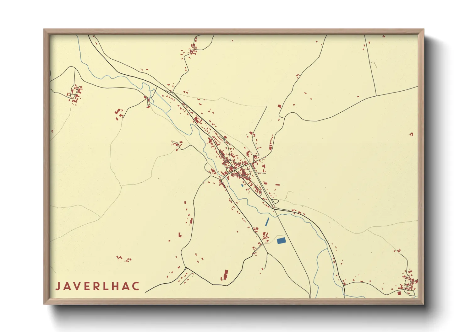 Une affiche de carte sur Javerlhac