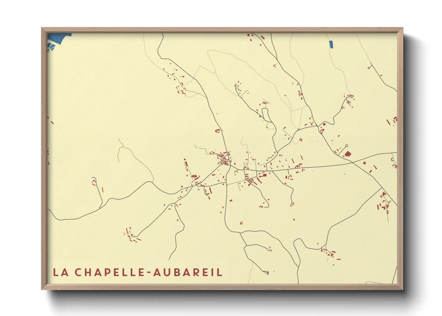 Une affiche de carte sur La Chapelle-Aubareil