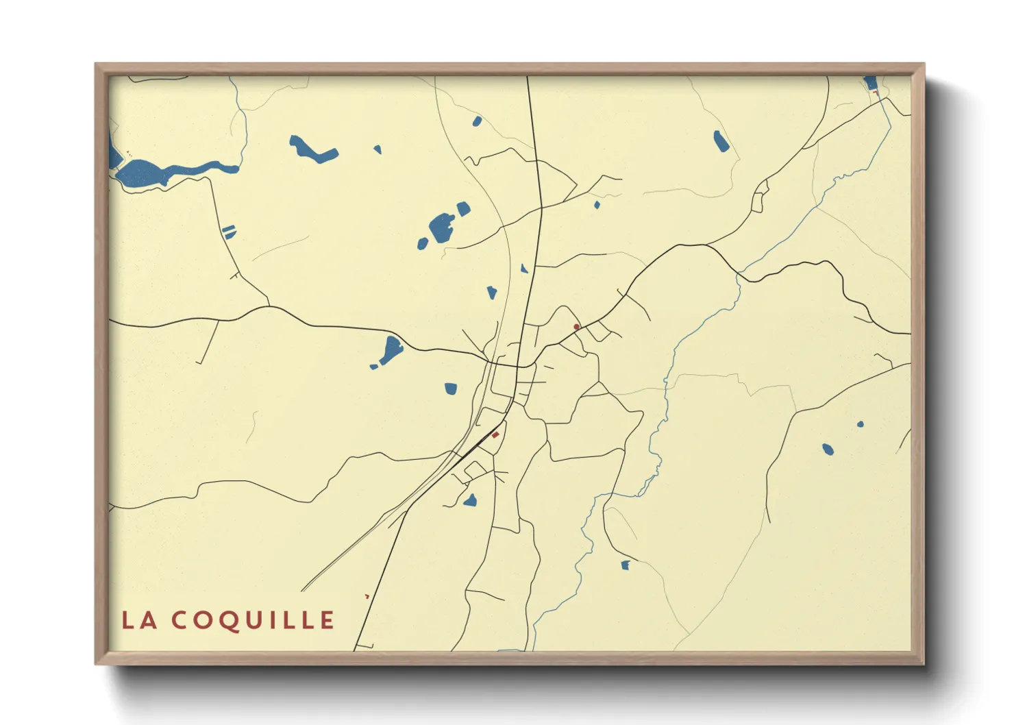 Une affiche de carte sur La Coquille