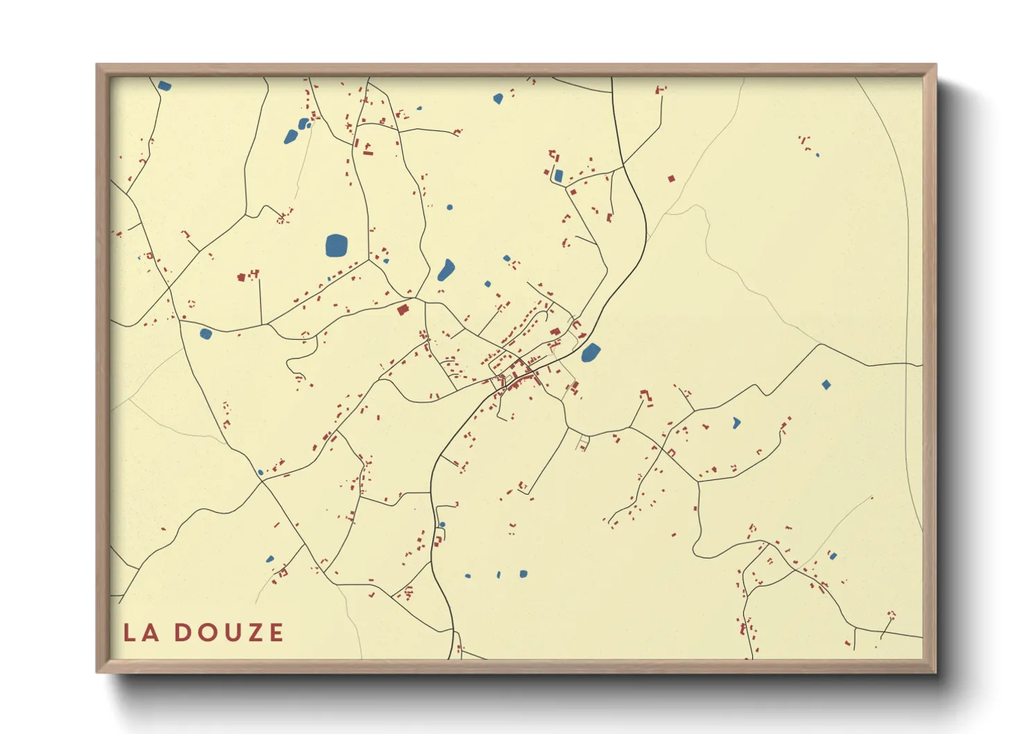 Une affiche de carte sur La Douze