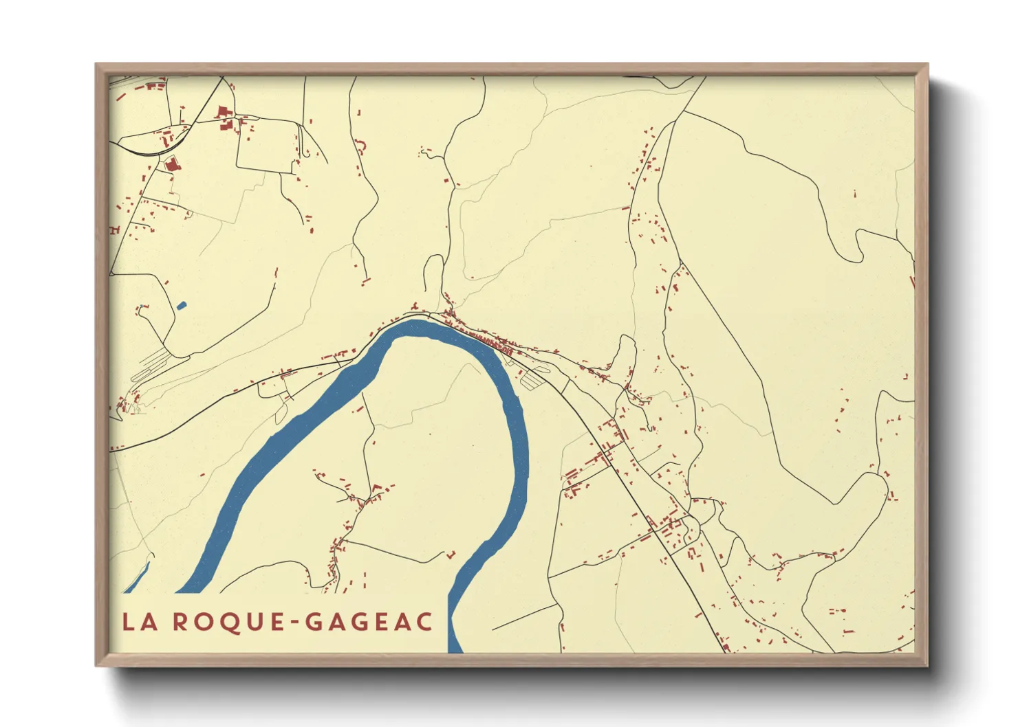 Une affiche de carte sur La Roque-Gageac