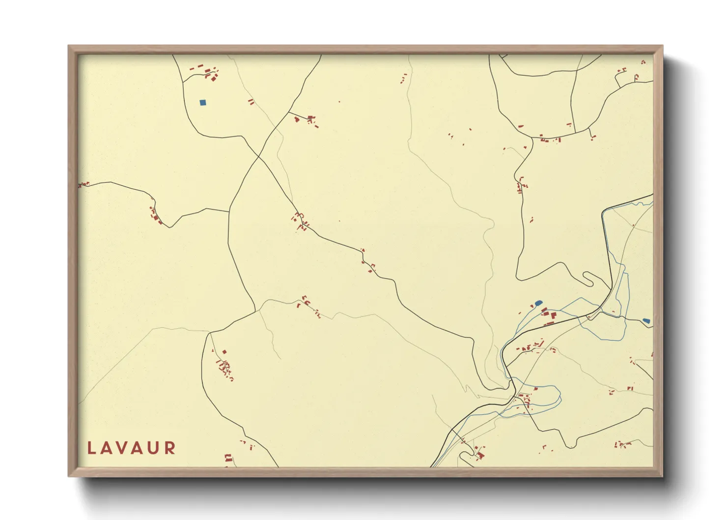 Une affiche de carte sur Lavaur