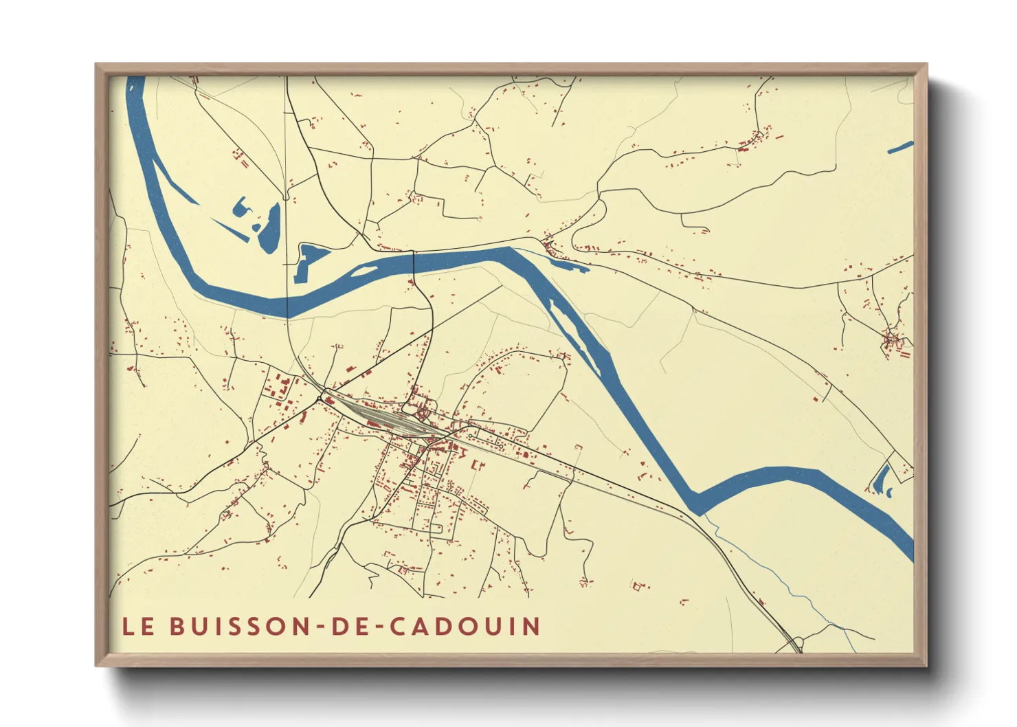 Une affiche de carte sur Le Buisson-de-Cadouin