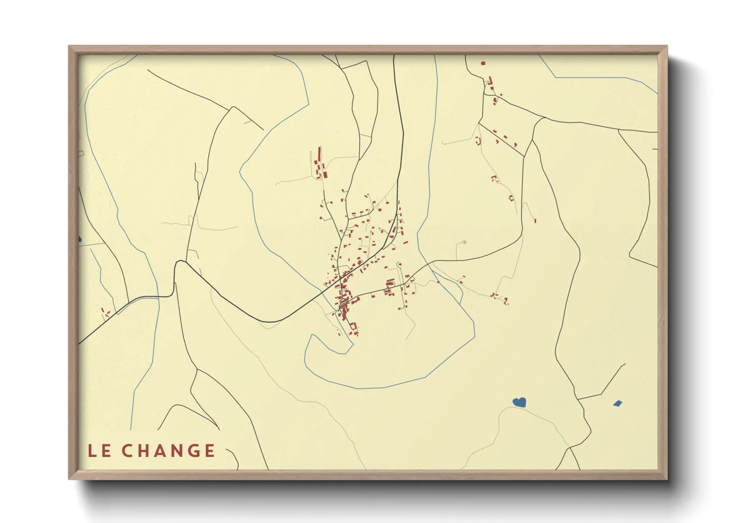 Une affiche de carte sur Le Change