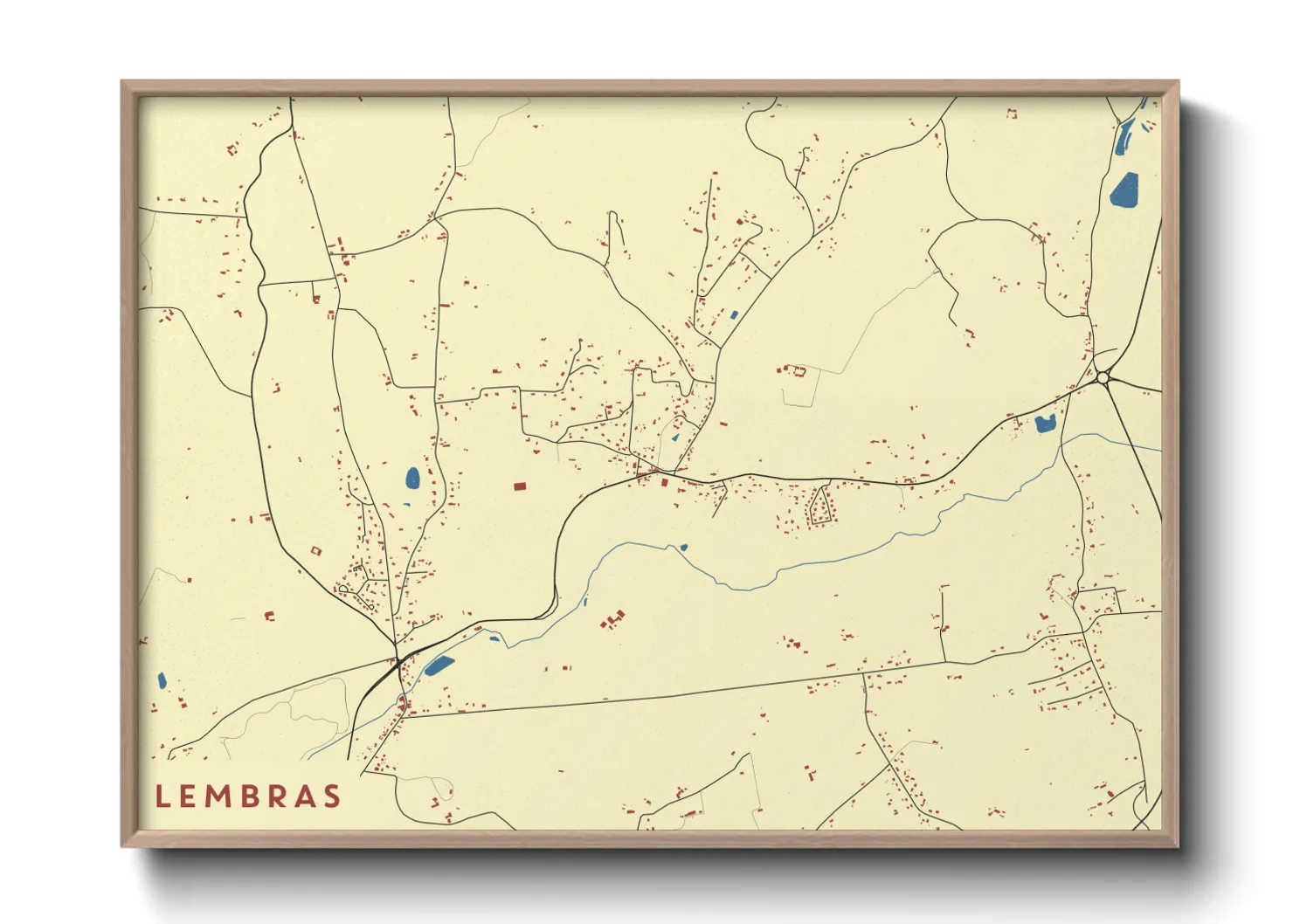 Une affiche de carte sur Lembras