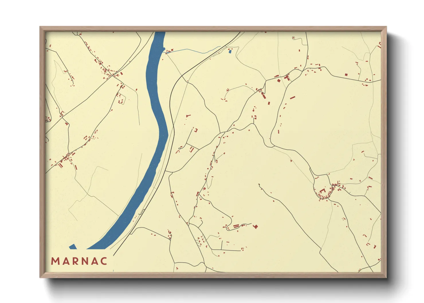 Une affiche de carte sur Marnac
