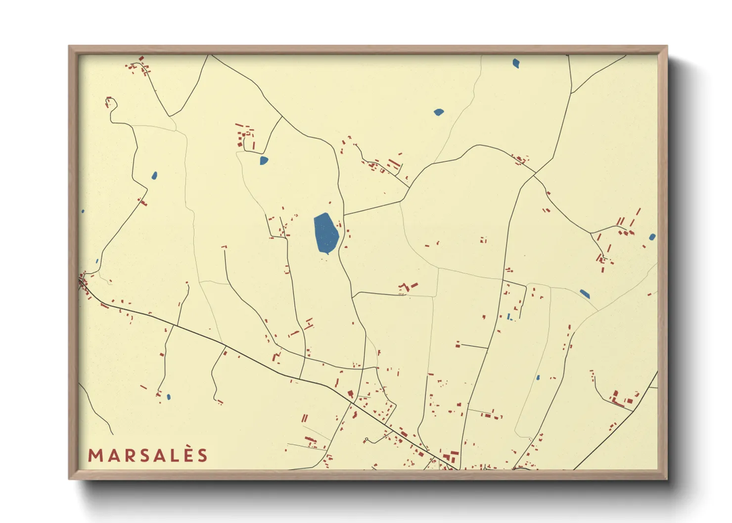 Une affiche de carte sur Marsalès