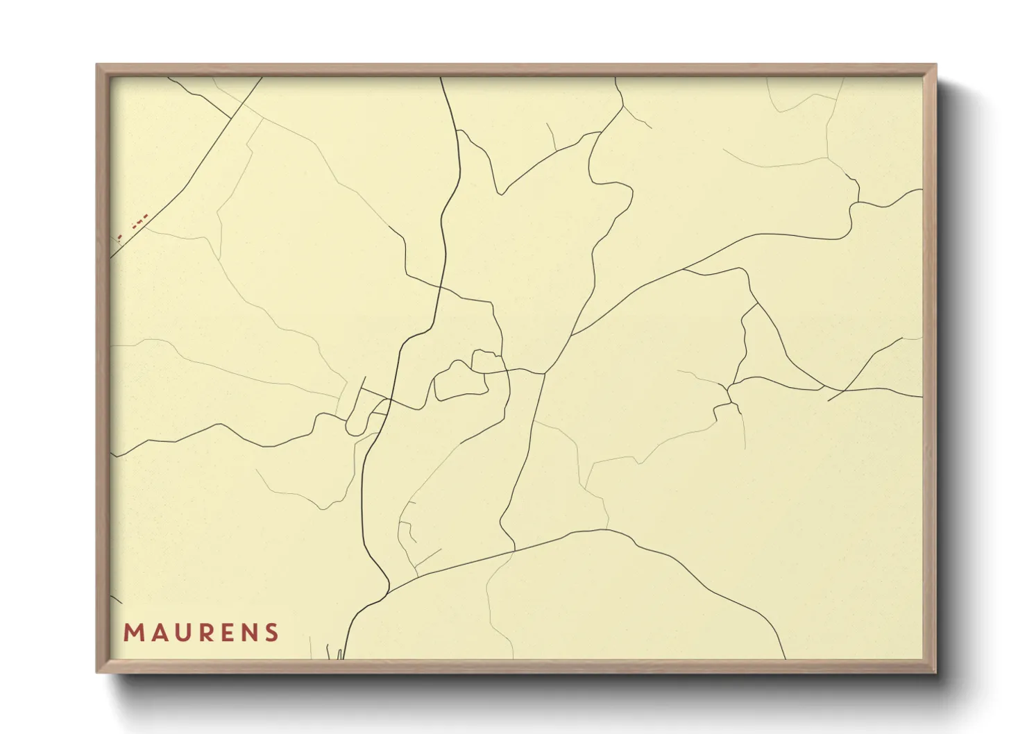 Une affiche de carte sur Maurens