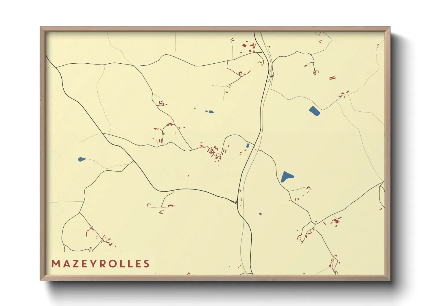 Une affiche de carte sur Mazeyrolles