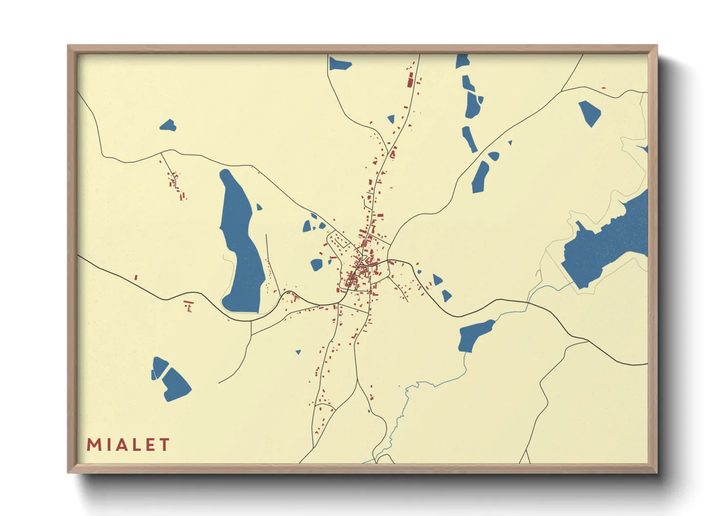 Une affiche de carte sur Mialet