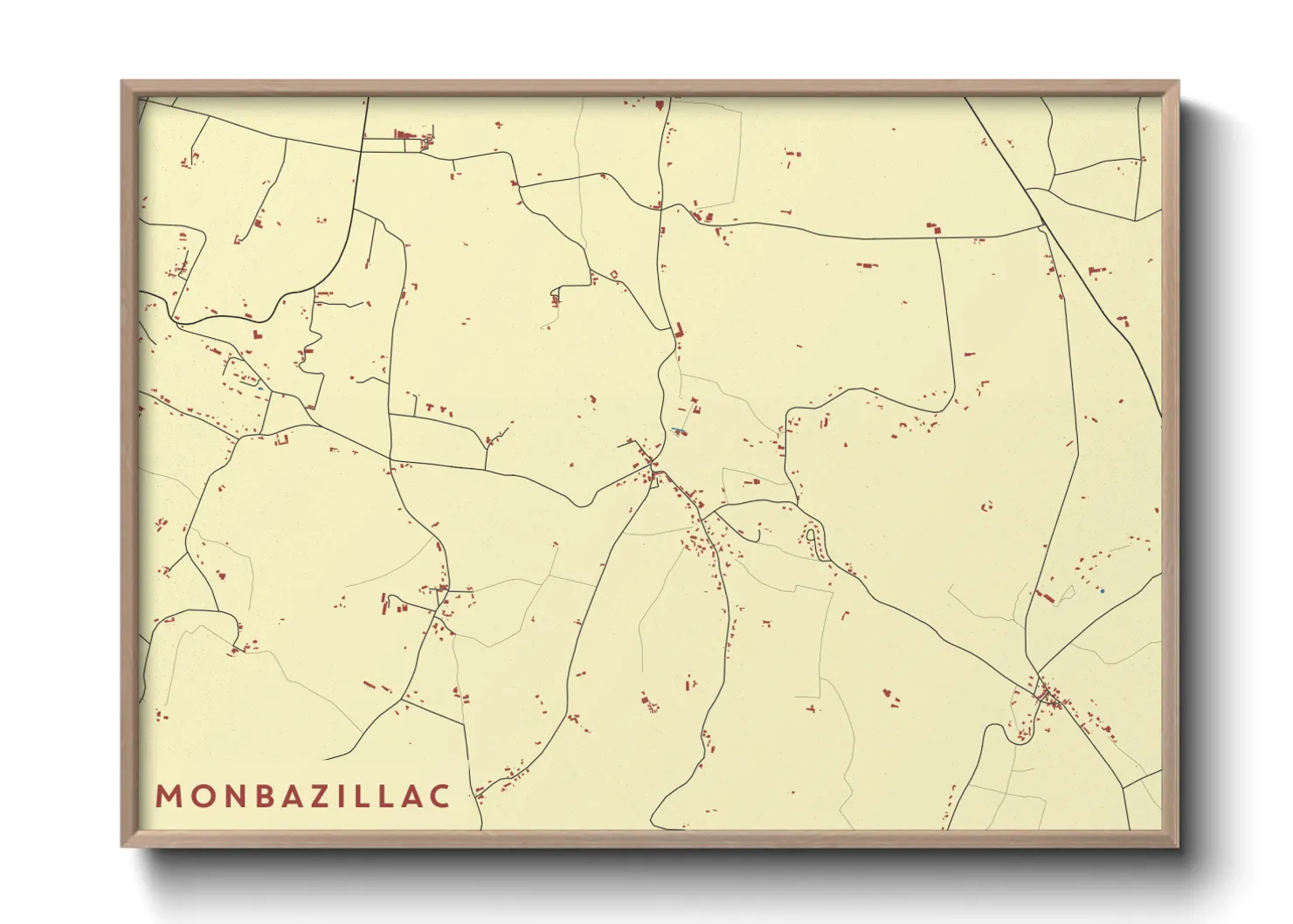 Une affiche de carte sur Monbazillac