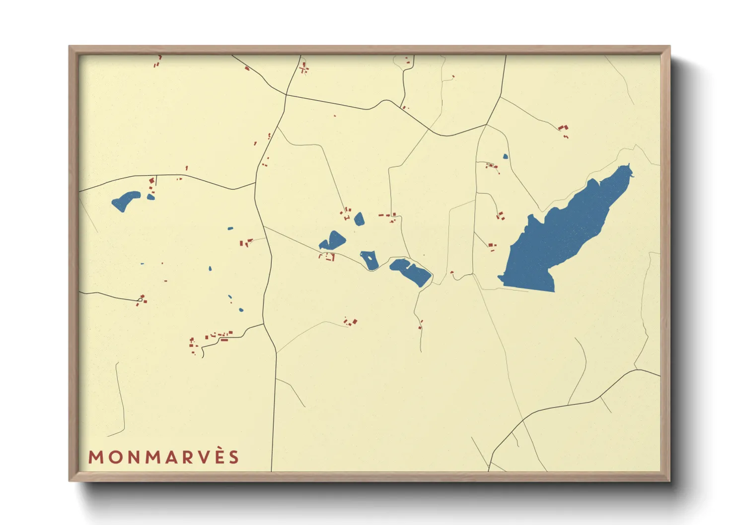 Une affiche de carte sur Monmarvès