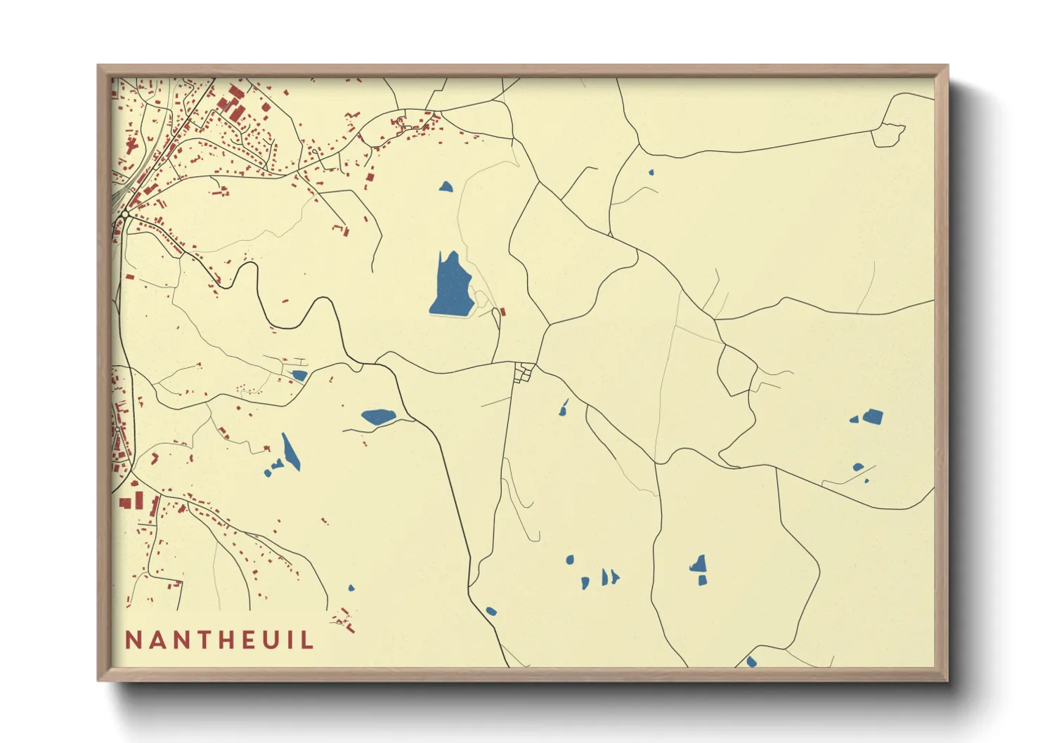 Une affiche de carte sur Nantheuil