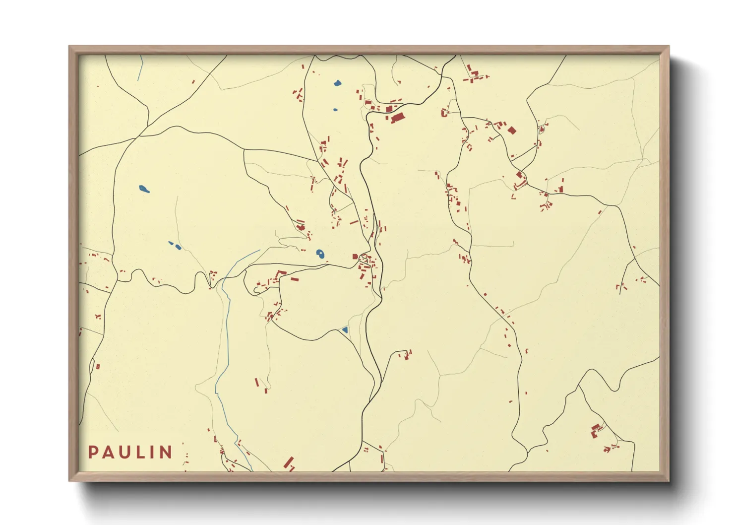 Une affiche de carte sur Paulin