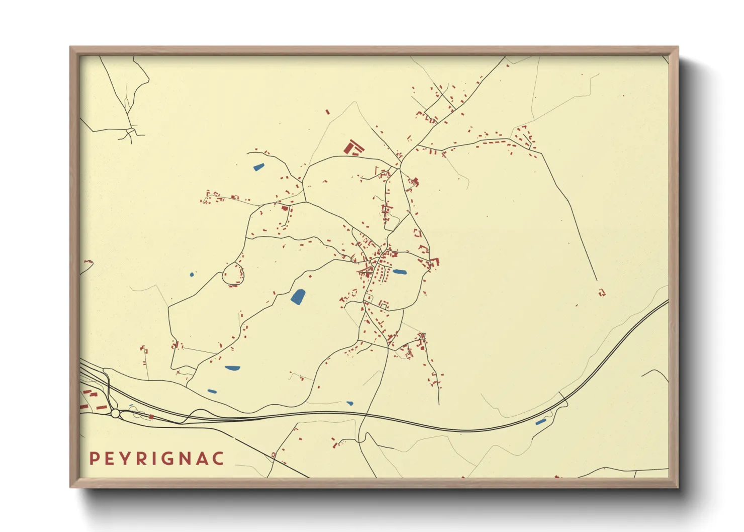 Une affiche de carte sur Peyrignac