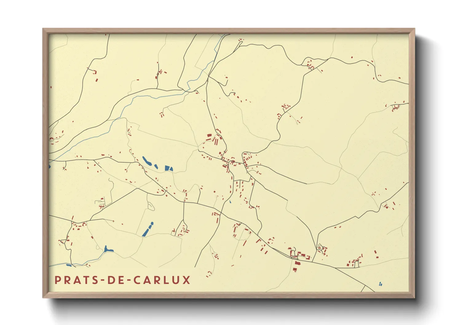 Une affiche de carte sur Prats-de-Carlux