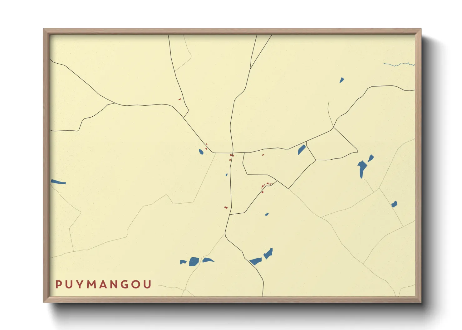 Une affiche de carte sur Puymangou