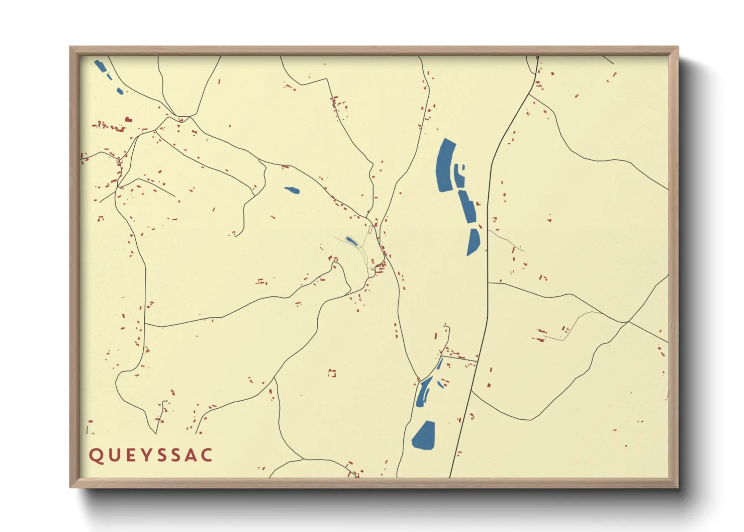 Une affiche de carte sur Queyssac