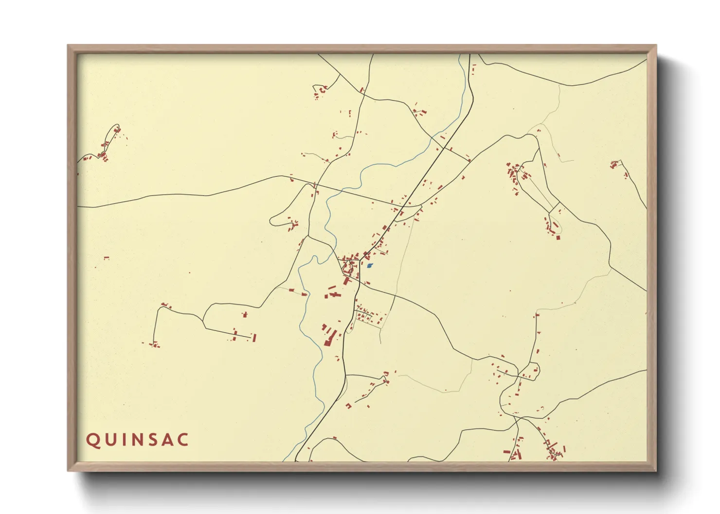 Une affiche de carte sur Quinsac