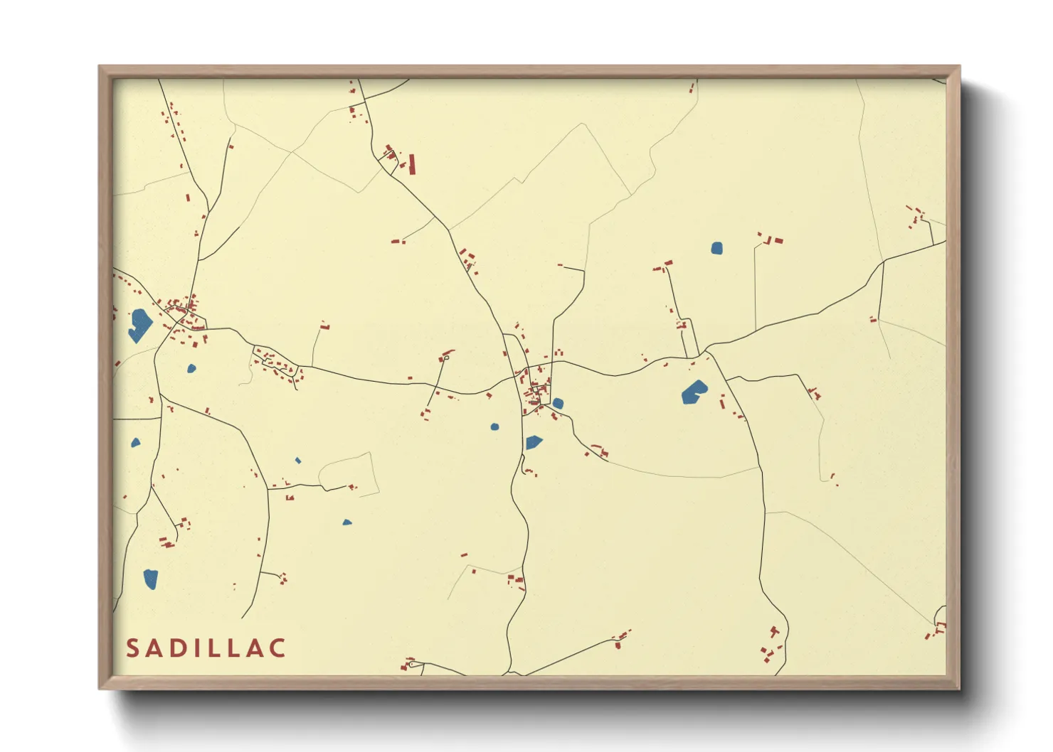 Une affiche de carte sur Sadillac