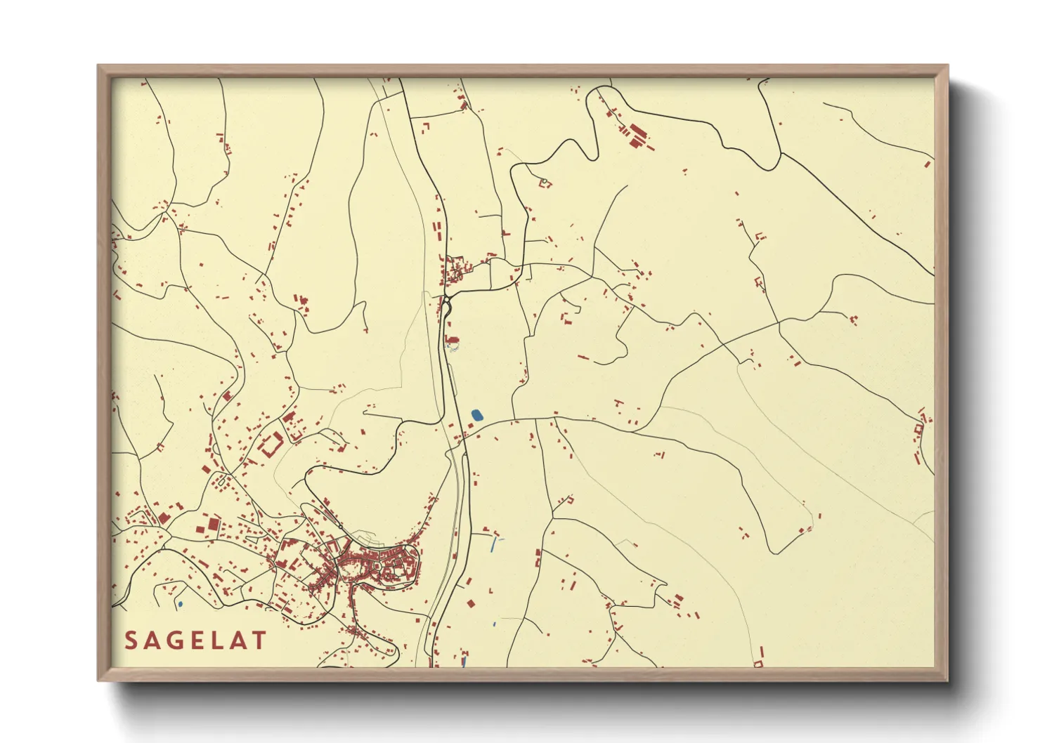 Une affiche de carte sur Sagelat