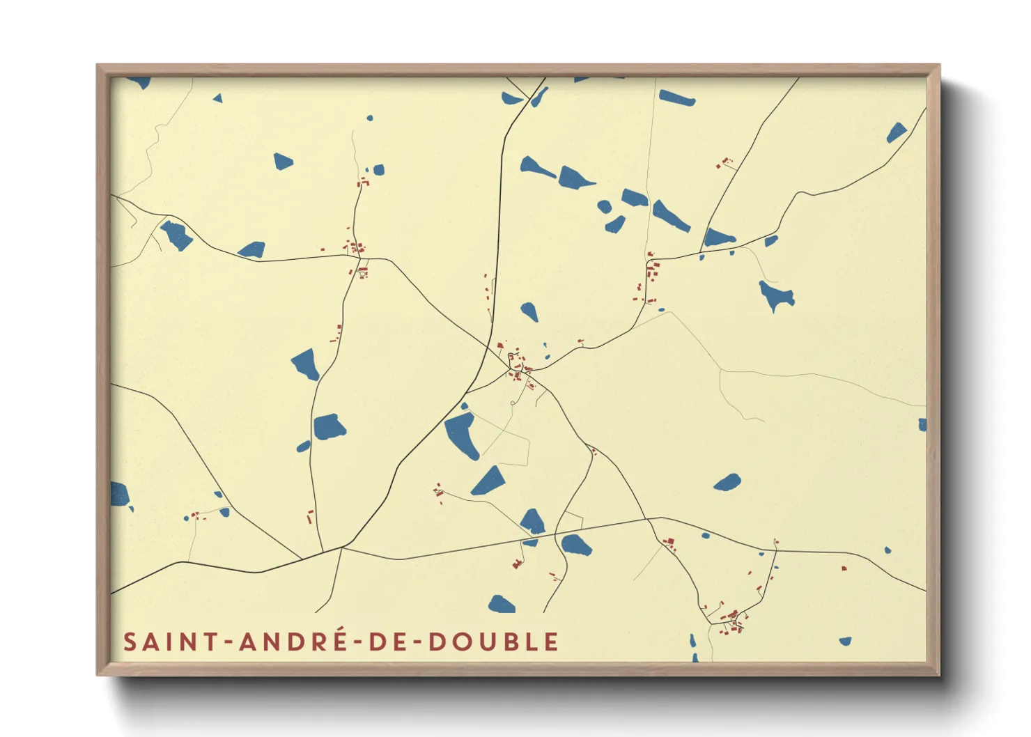 Une affiche de carte sur Saint-André-de-Double