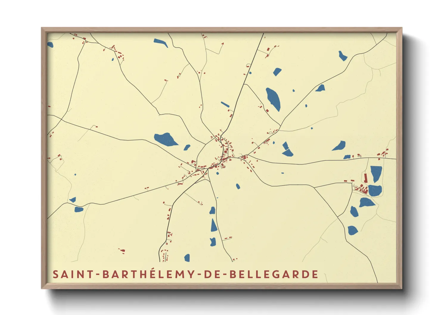 Une affiche de carte sur Saint-Barthélemy-de-Bellegarde