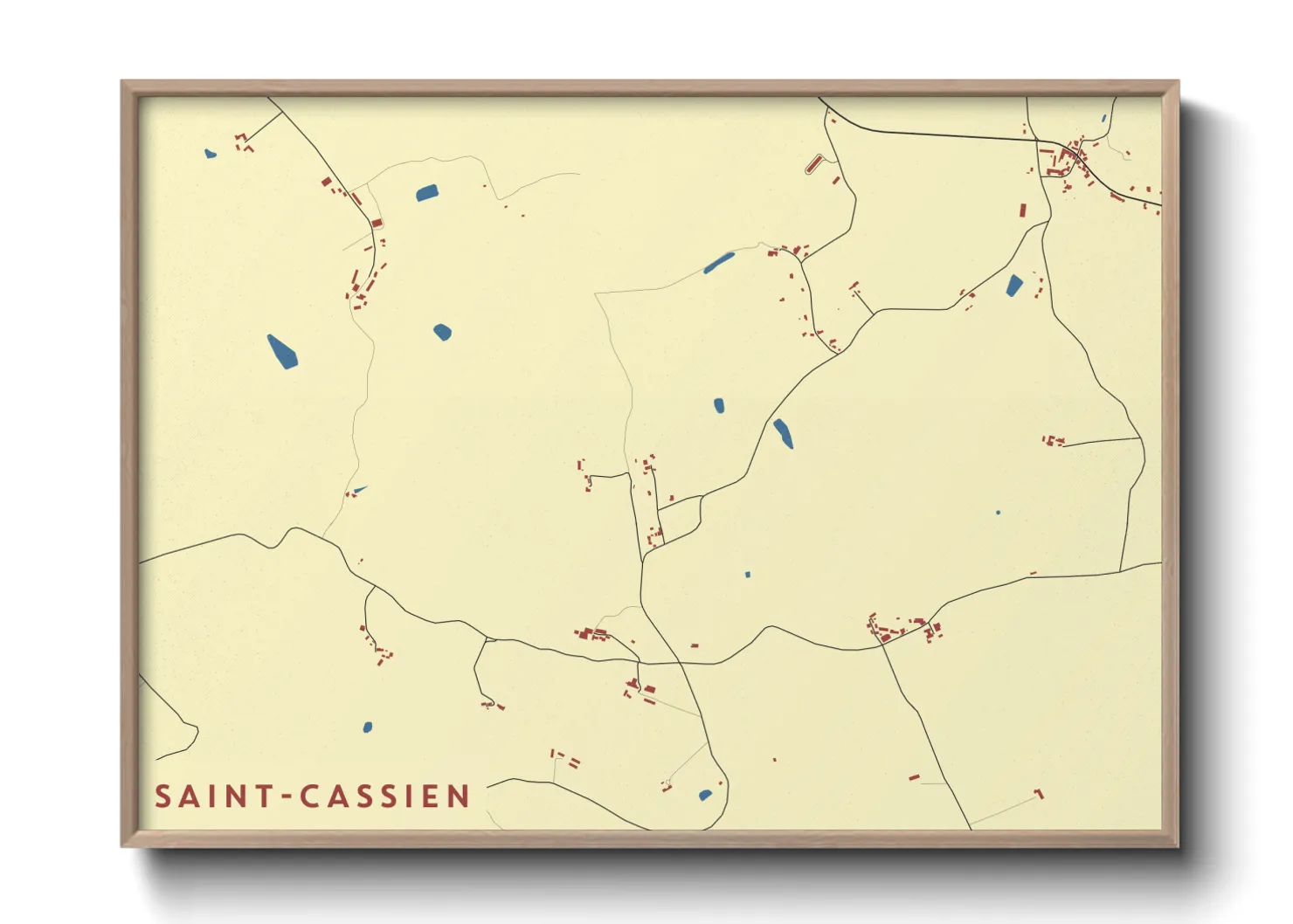 Une affiche de carte sur Saint-Cassien