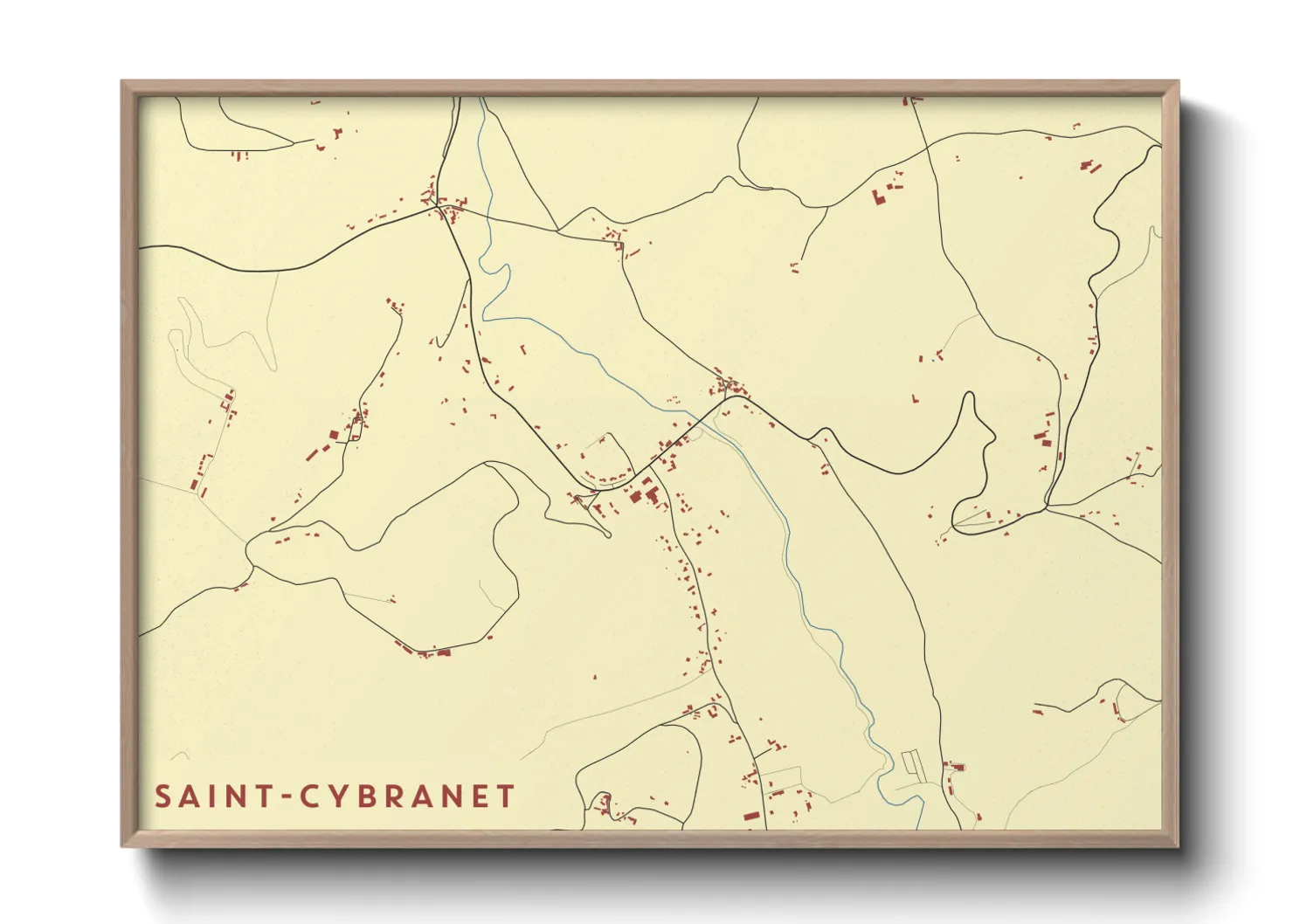 Une affiche de carte sur Saint-Cybranet