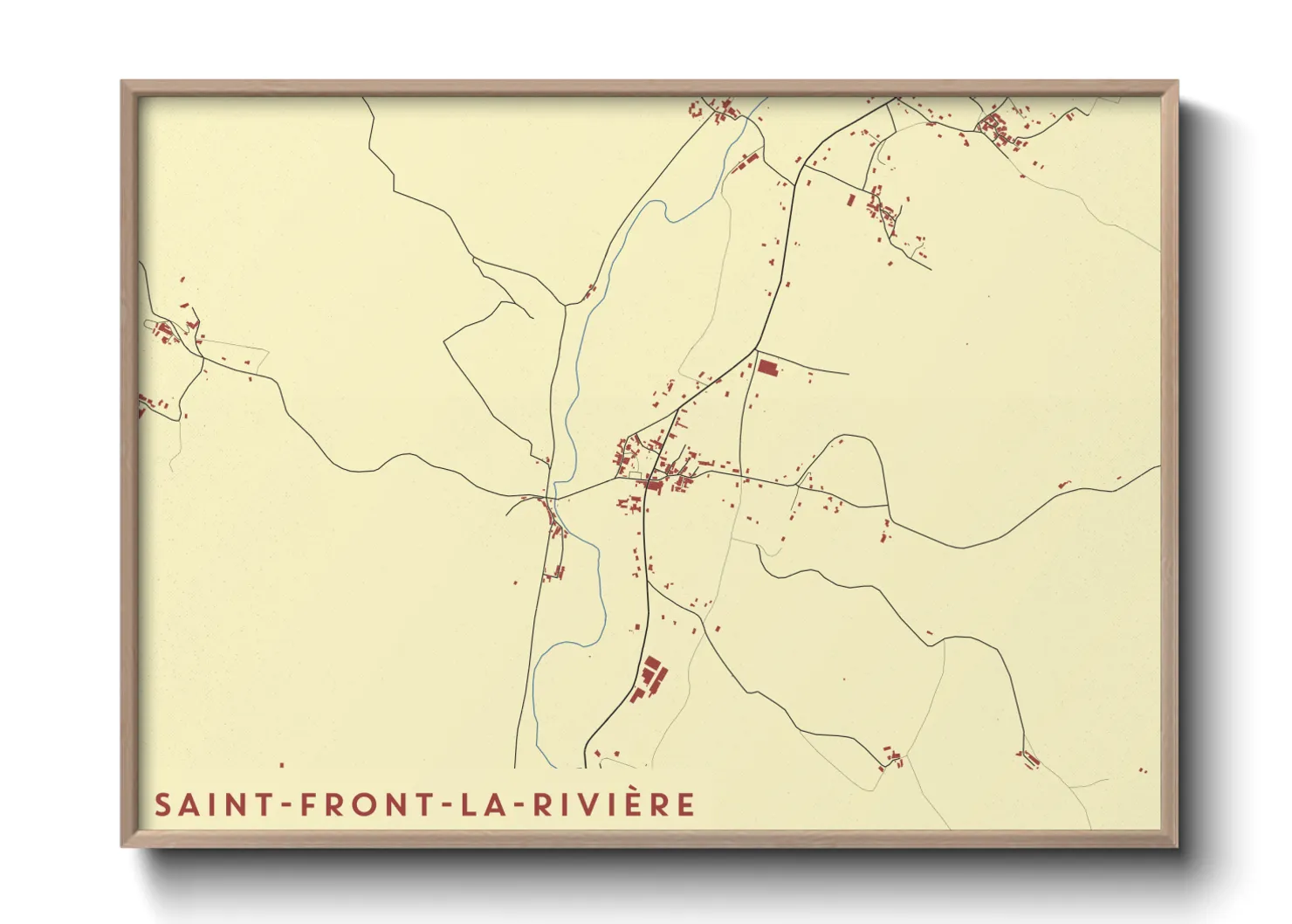 Une affiche de carte sur Saint-Front-la-Rivière