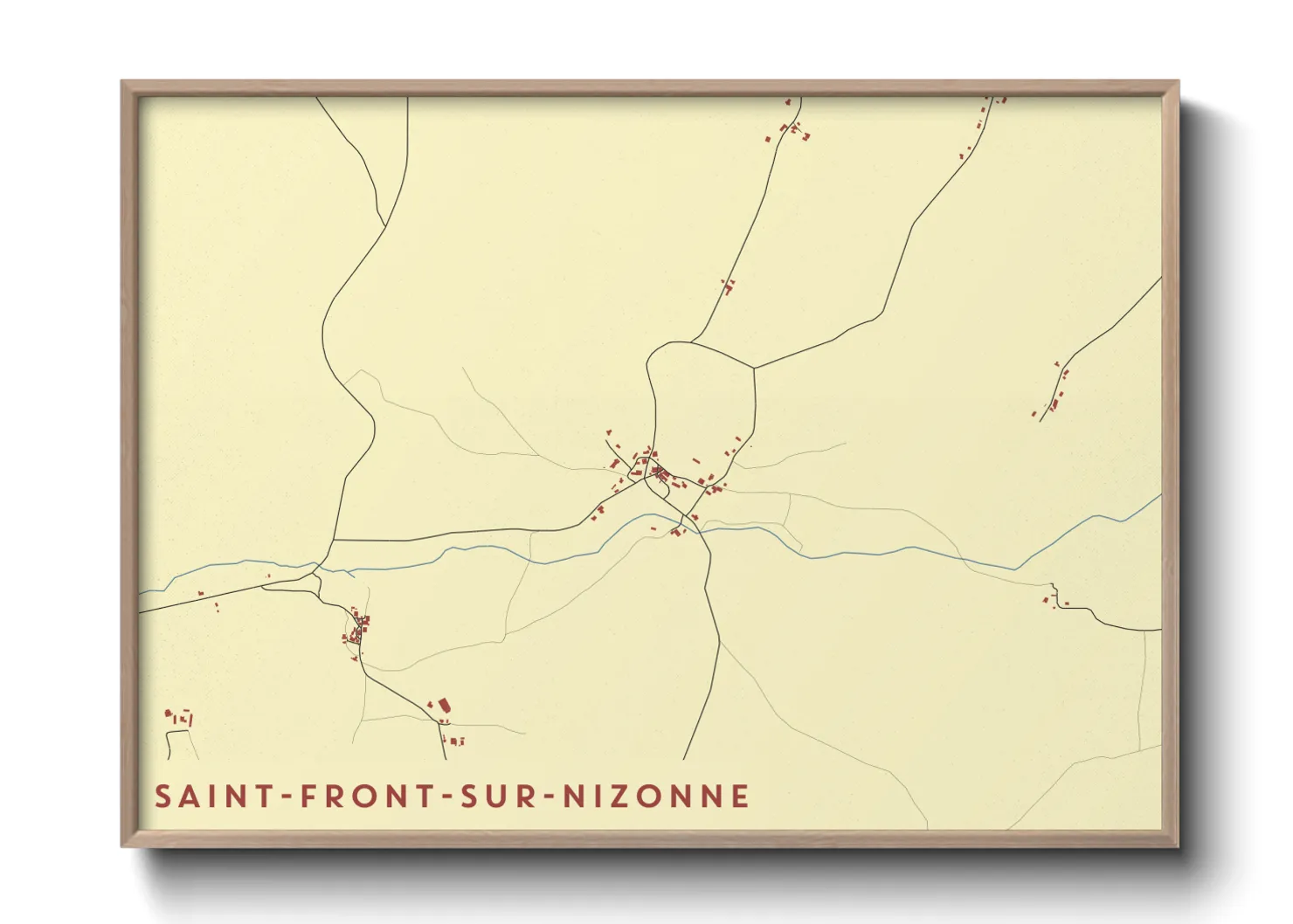 Une affiche de carte sur Saint-Front-sur-Nizonne