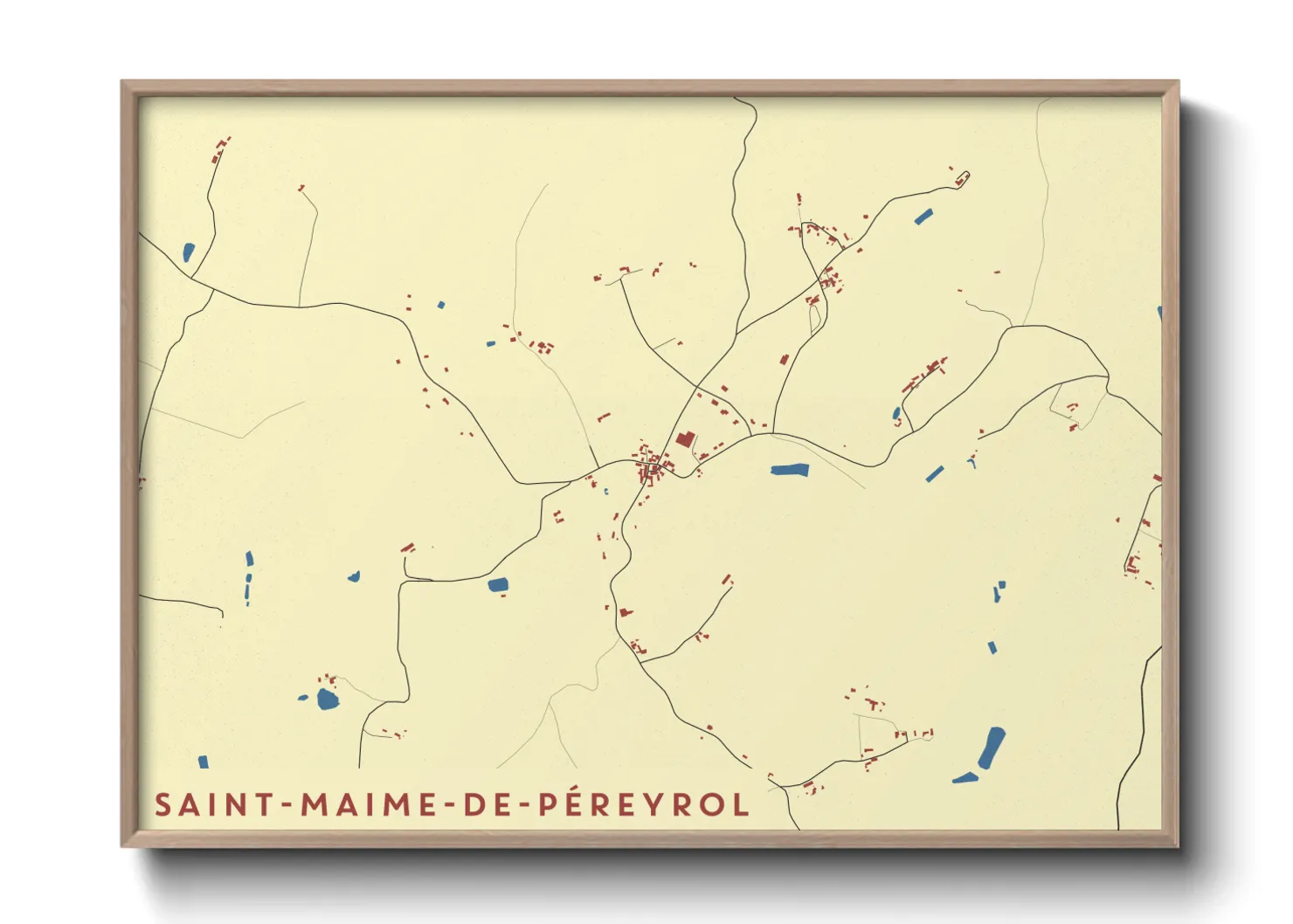 Une affiche de carte sur Saint-Maime-de-Péreyrol