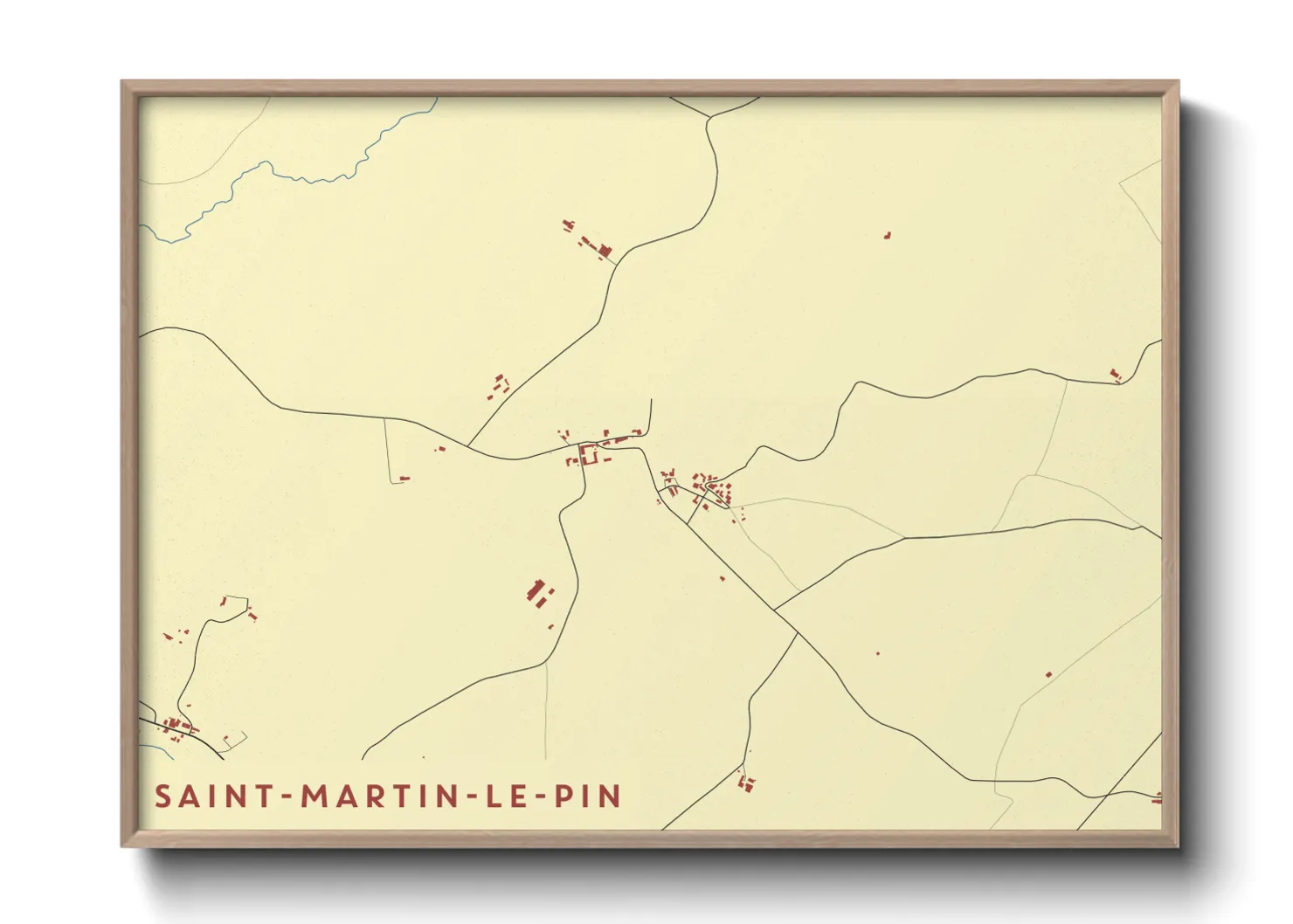 Une affiche de carte sur Saint-Martin-le-Pin