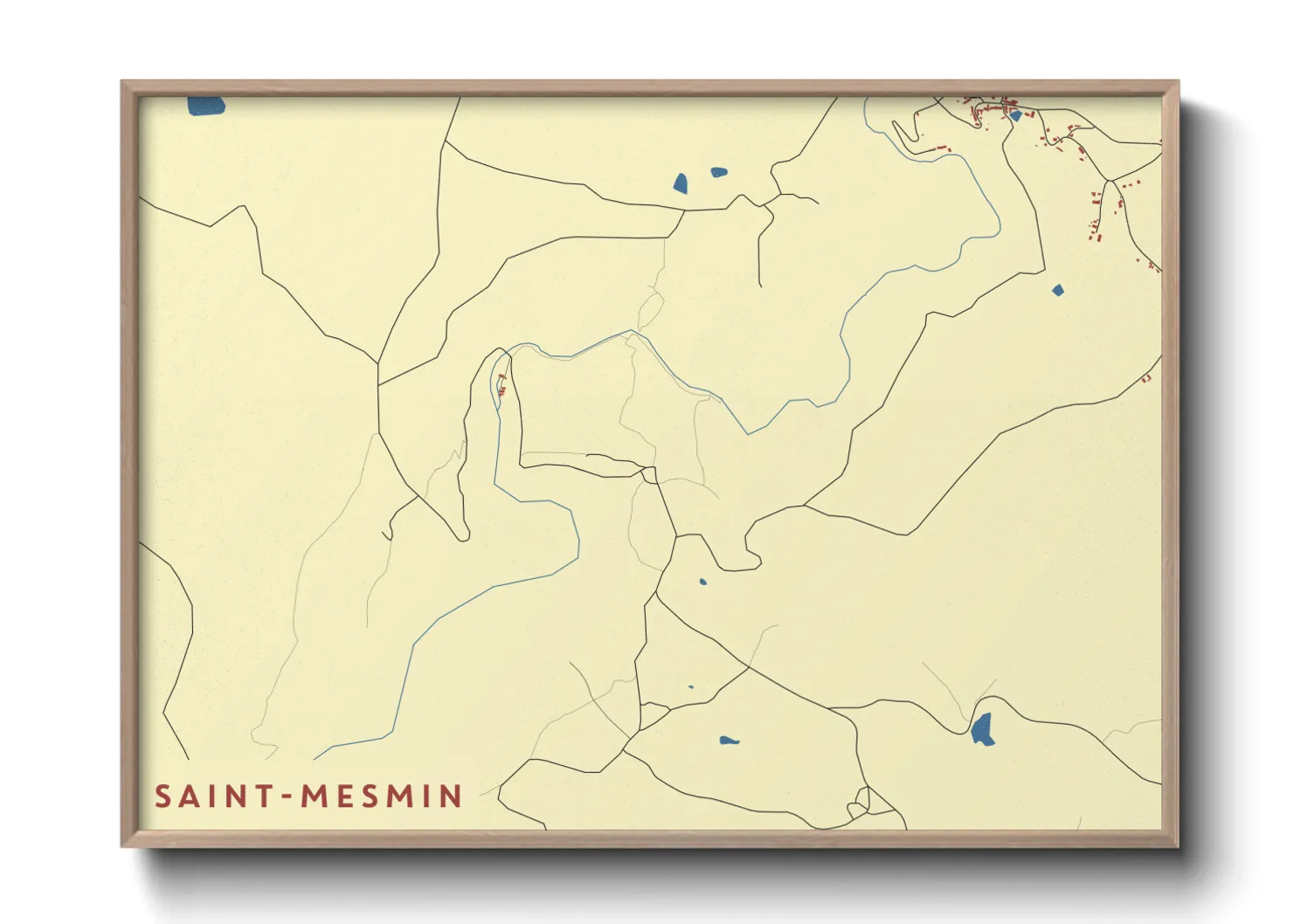 Une affiche de carte sur Saint-Mesmin