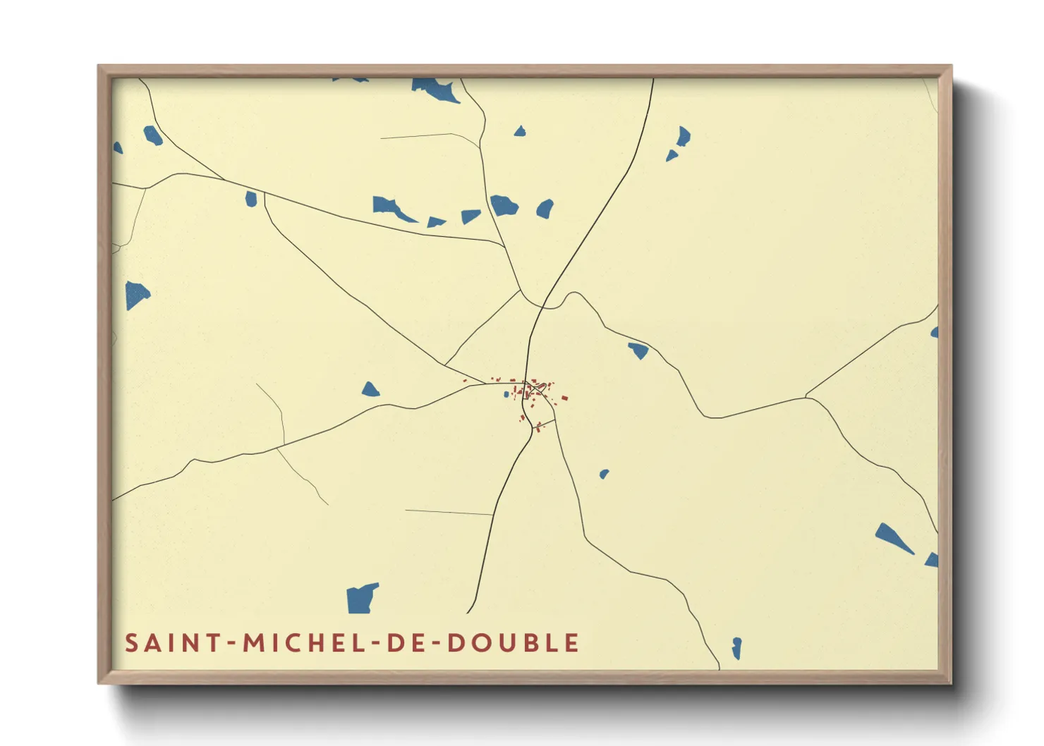 Une affiche de carte sur Saint-Michel-de-Double