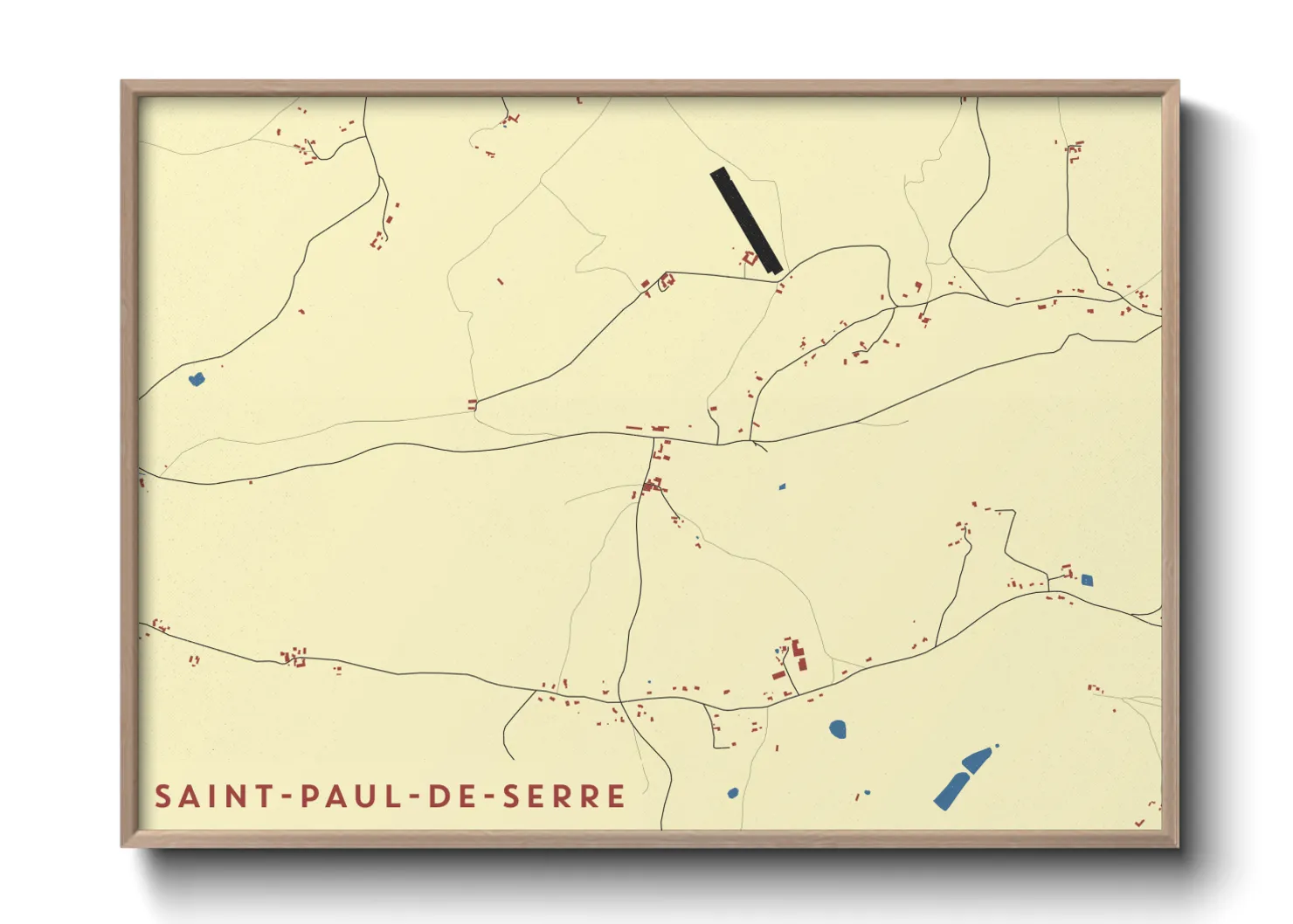 Une affiche de carte sur Saint-Paul-de-Serre