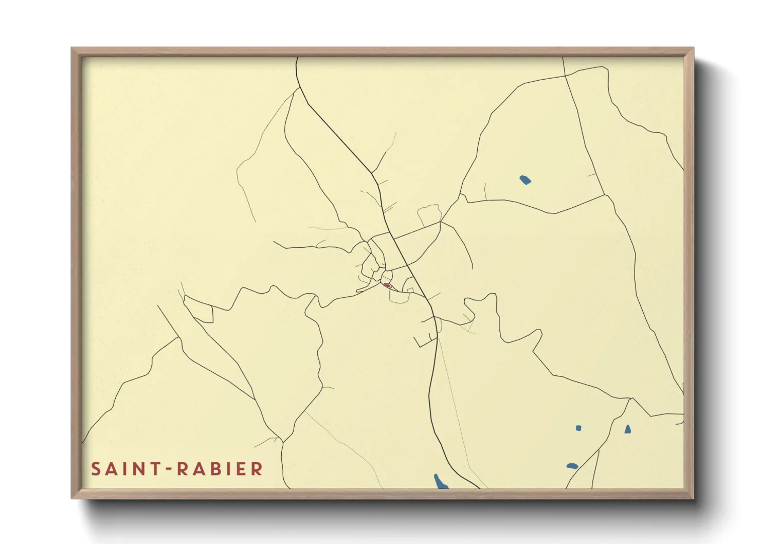 Une affiche de carte sur Saint-Rabier