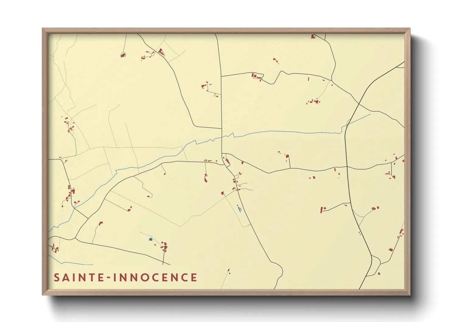 Une affiche de carte sur Sainte-Innocence